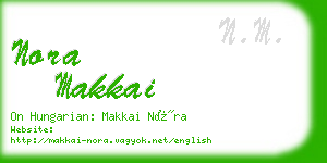 nora makkai business card